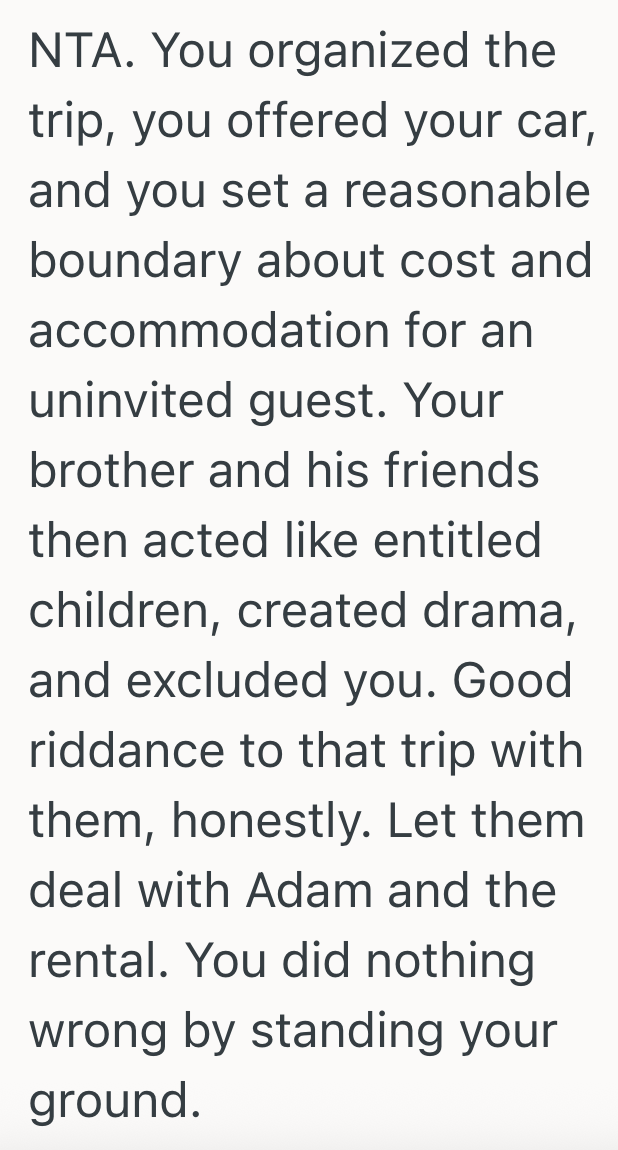 Screenshot 2025 05 14 at 9.37.43 PM Two Siblings Were Going To Go On Vacation To A Big City Together, But Then More And More Friends Were Added To The Trip Until One Of The Siblings Was Uninvited